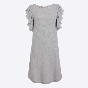J. Crew | Striped Ruffle Sleeve Dress